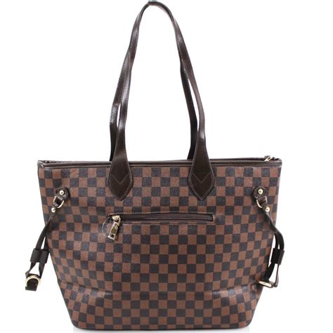 louis vuitton tan checkered bag